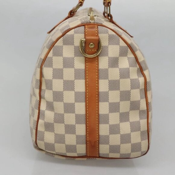LOUIS VUITTON Damier Azur Speedy Bandouliere 30 Bag 2way N41052 LV Auth 127557 - Picture 4 of 16